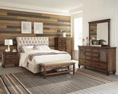 Devon Brown California King Bed 4 Pc Set - MyWaynesHome #