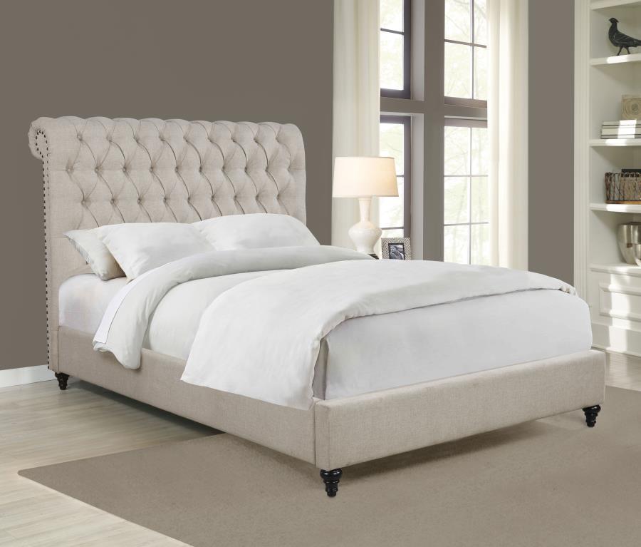 Devon Beige California King Bed - MyWaynesHome #