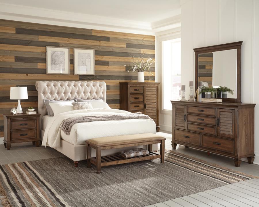 Devon Brown Queen Bed 4 Pc Set - MyWaynesHome #