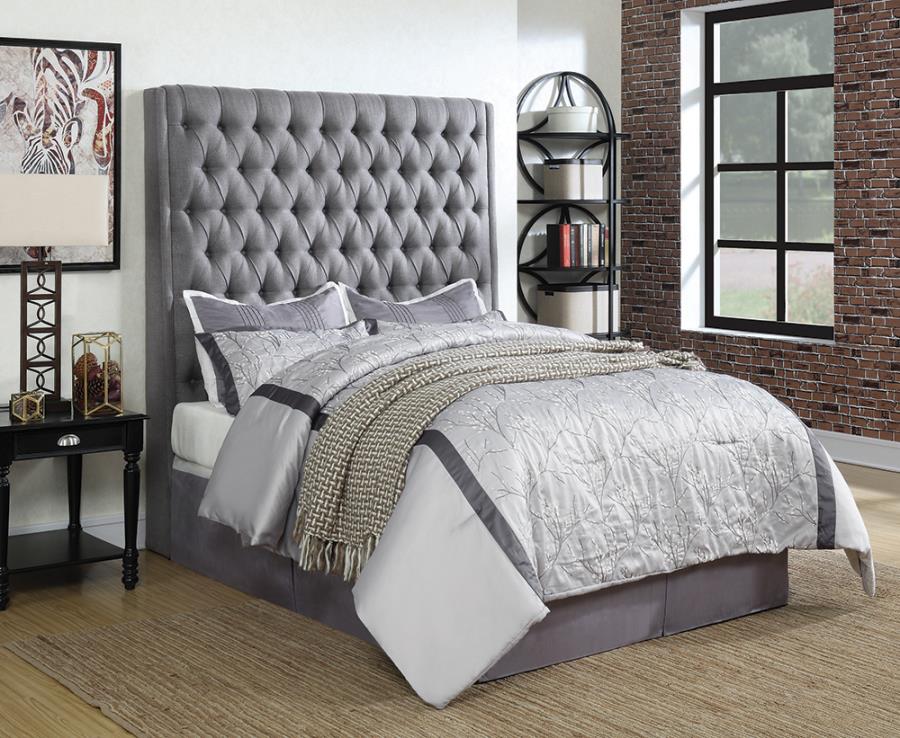Camille Grey Eastern King Headboard - MyWaynesHome #
