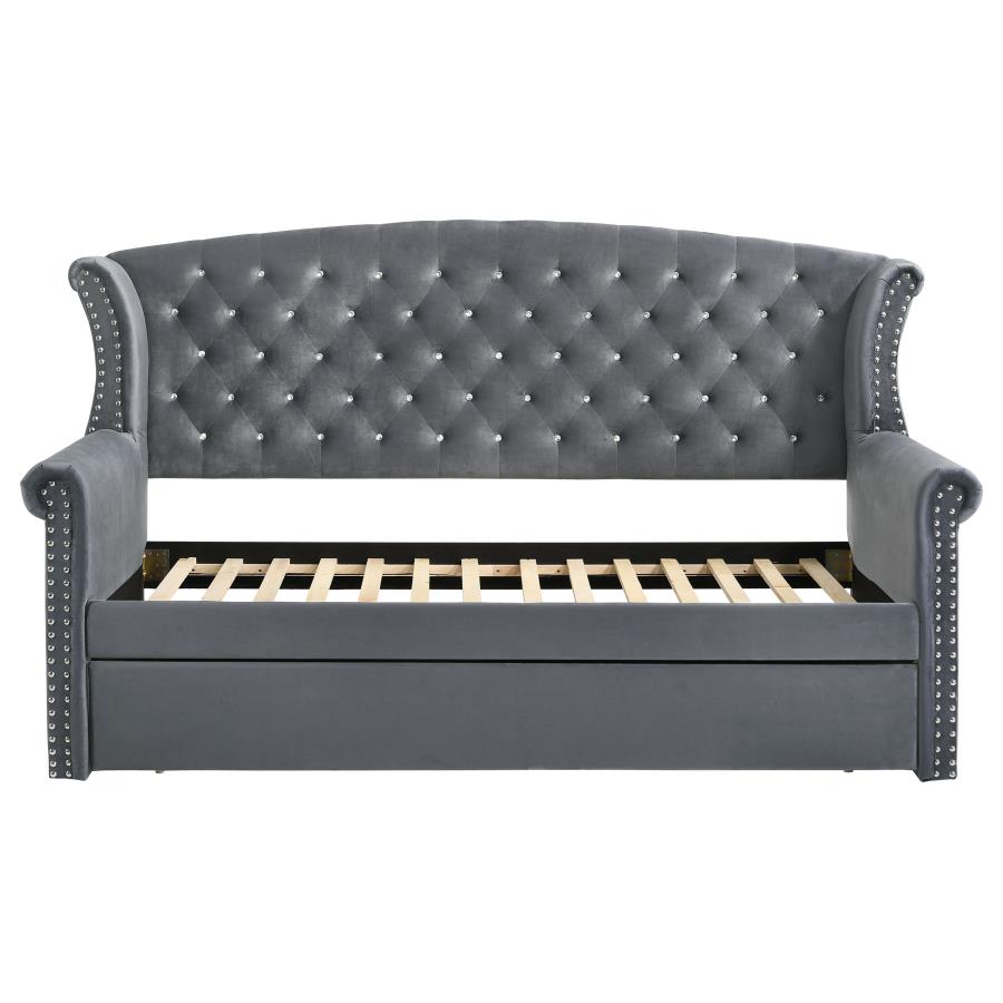 Scarlett Grey Twin Daybed W/ Trundle - MyWaynesHome #