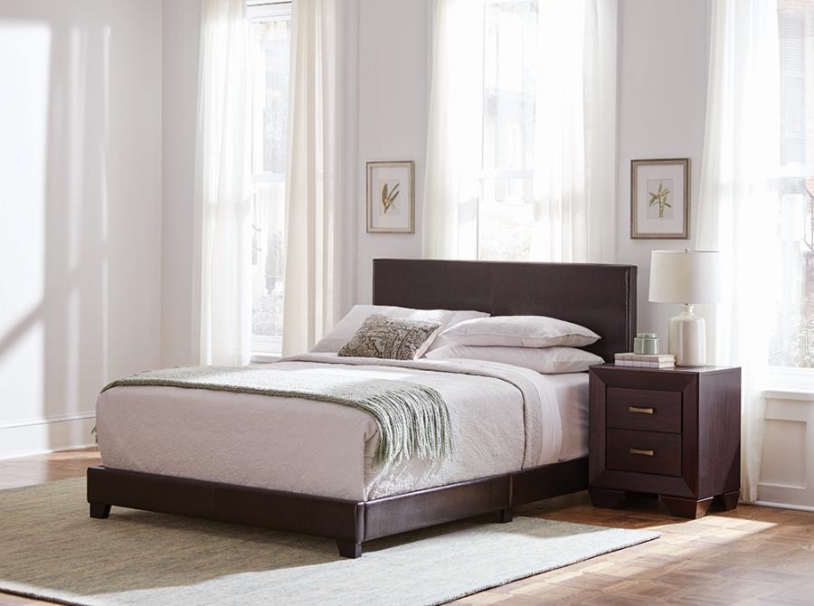 Dorian Brown Eastern King Bed 4 Pc Set - MyWaynesHome #