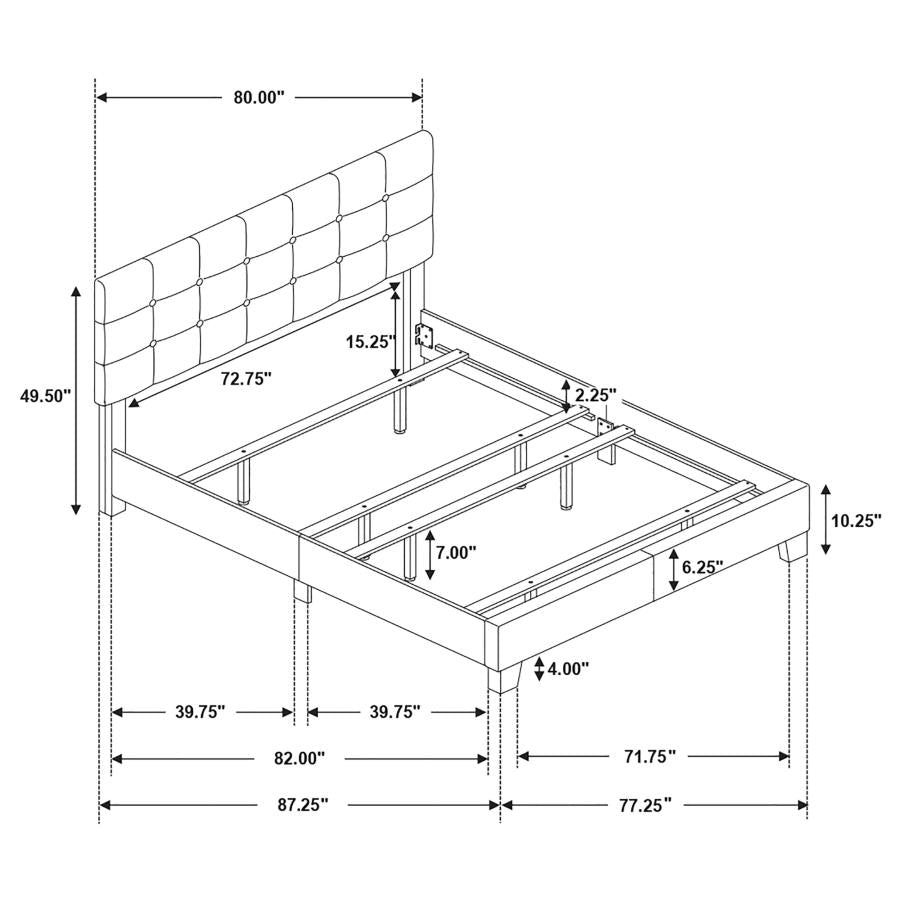 Mapes Grey Eastern King Bed - MyWaynesHome #