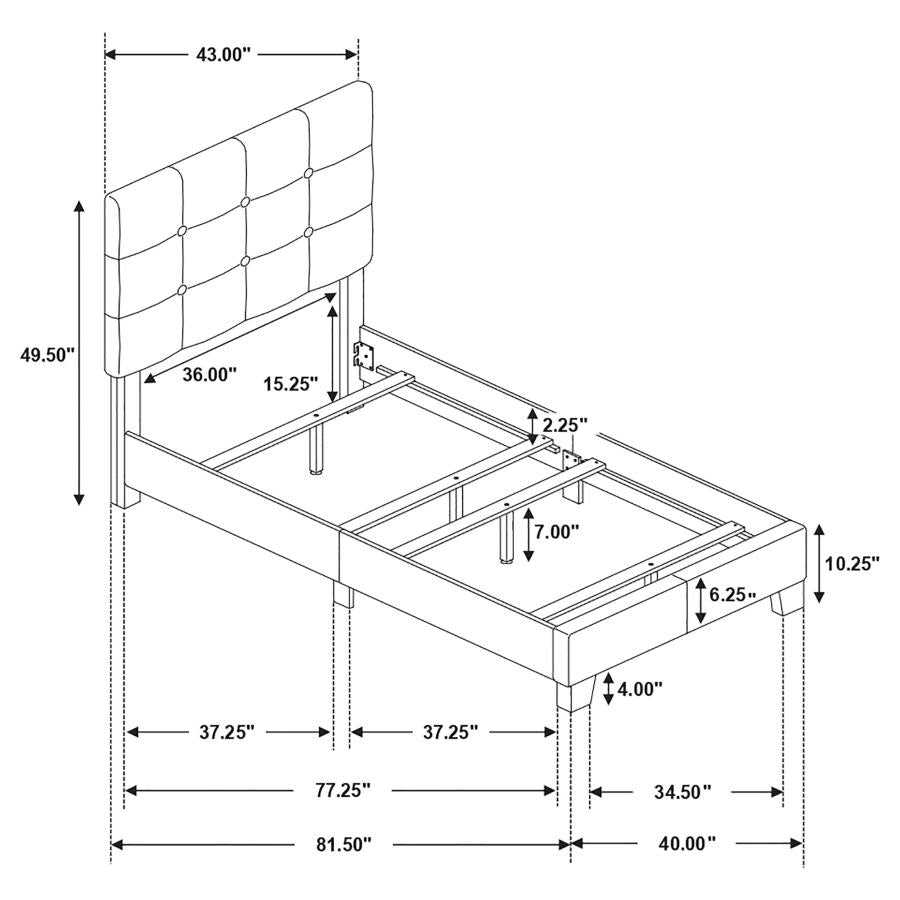 Mapes Grey Twin Bed - MyWaynesHome #