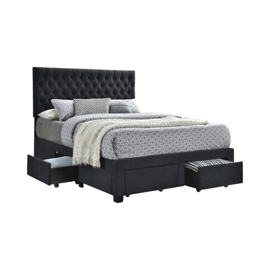 Soledad Grey Full Storage Bed - MyWaynesHome #