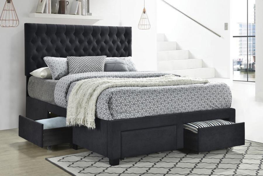 Soledad Grey Full Storage Bed - MyWaynesHome #