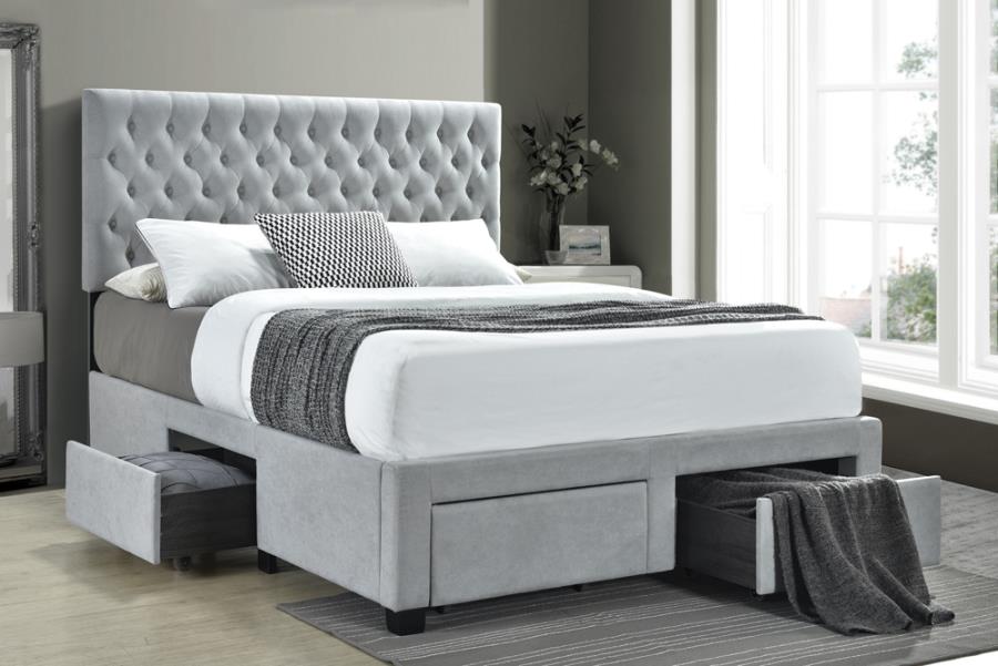 Soledad Grey Full Storage Bed - MyWaynesHome #