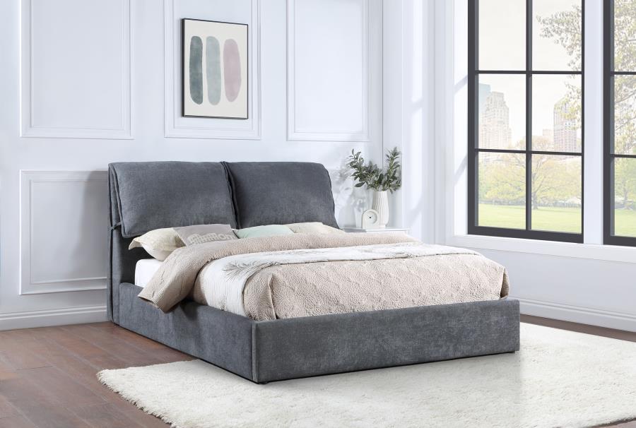 Laurel Grey Eastern King Bed - MyWaynesHome #