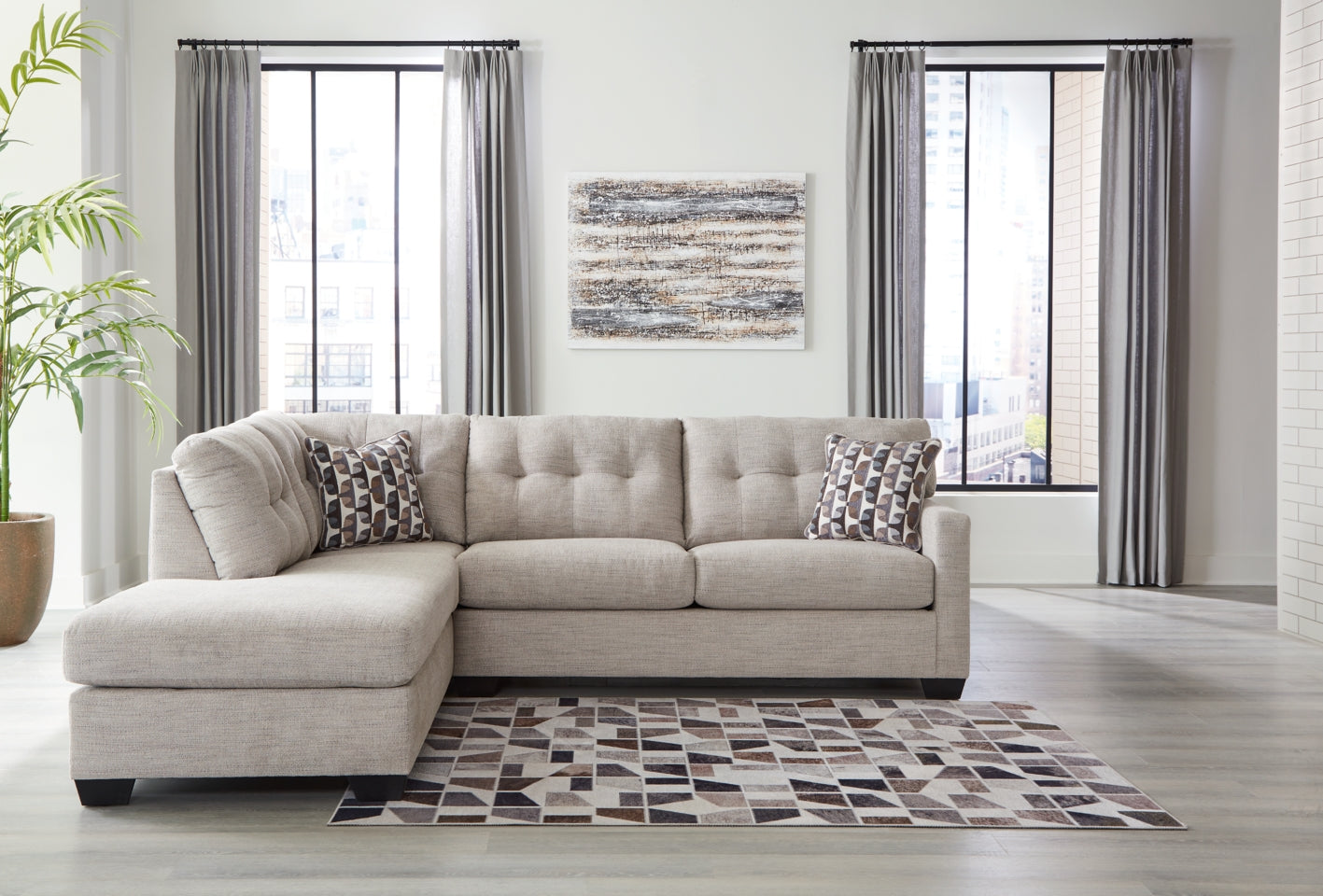 Mahoney 2-Piece Sectional with Chaise - MyWaynesHome #