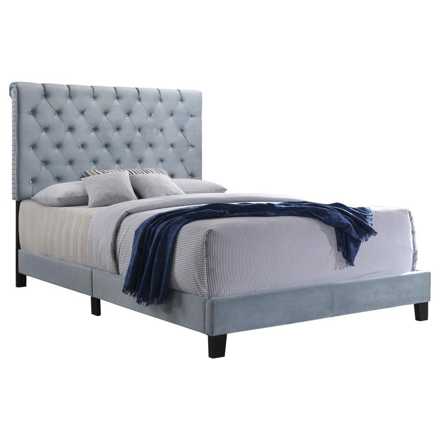 Warner Blue Eastern King Bed - MyWaynesHome #