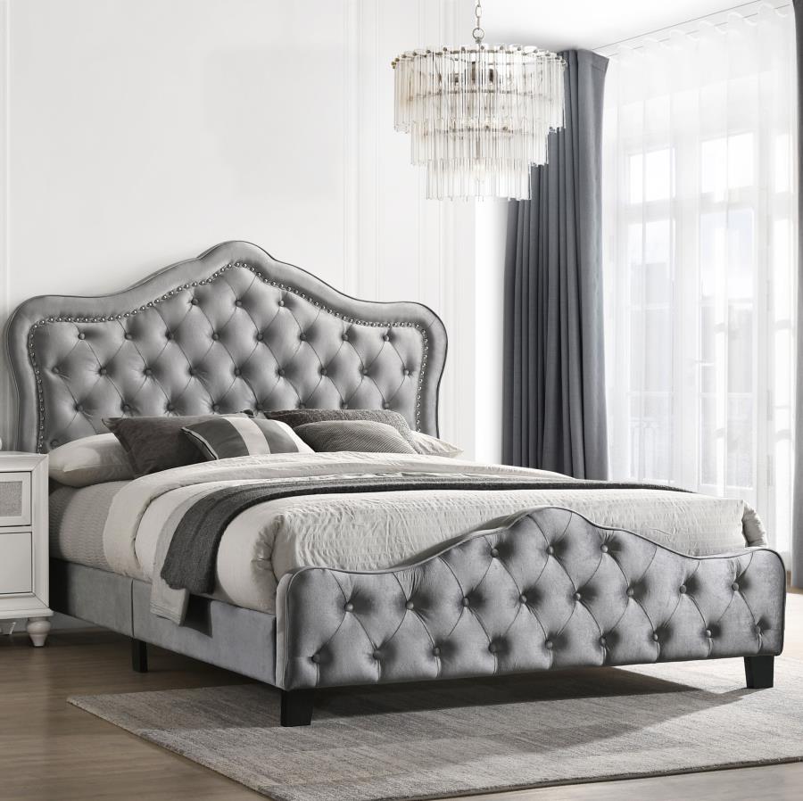 Bella Grey Eastern King Bed - MyWaynesHome #