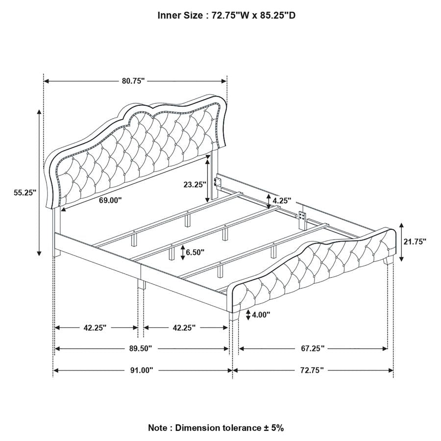Bella Grey California King Bed - MyWaynesHome #