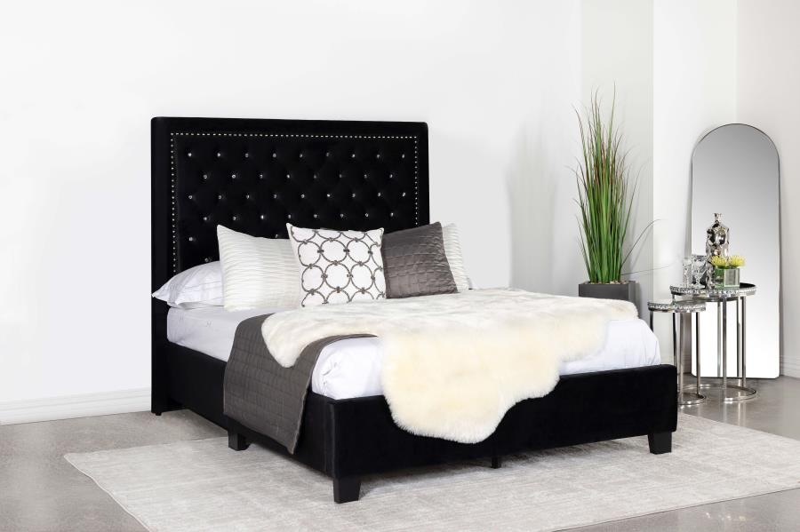 Hailey Black Eastern King Bed - MyWaynesHome #