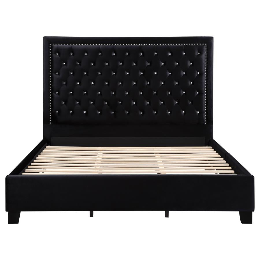 Hailey Black Eastern King Bed - MyWaynesHome #