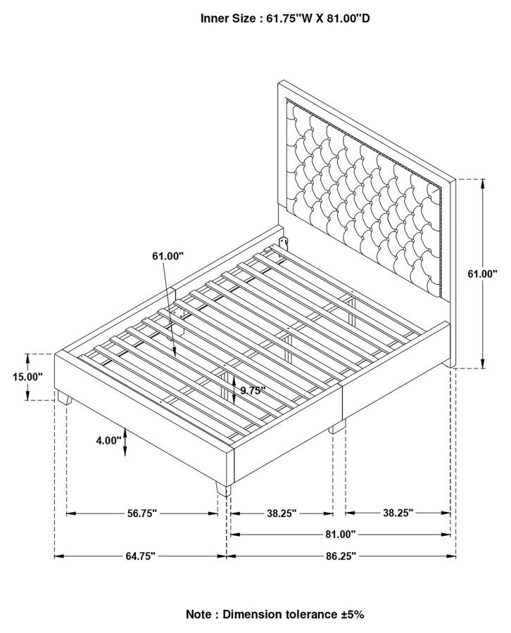 Hailey Black Queen Bed - MyWaynesHome #