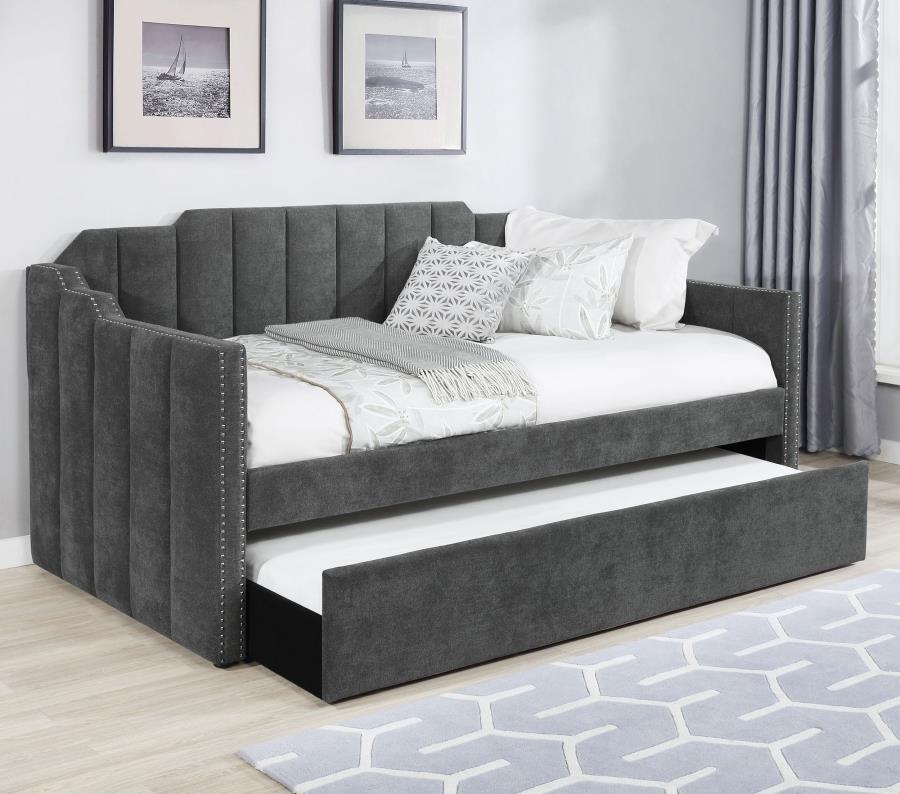 Kingston Grey Twin Daybed W/ Trundle - MyWaynesHome #