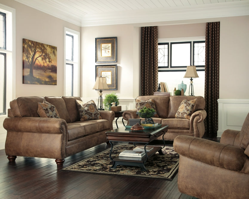 Larkinhurst Sofa and Loveseat with Recliner - MyWaynesHome #