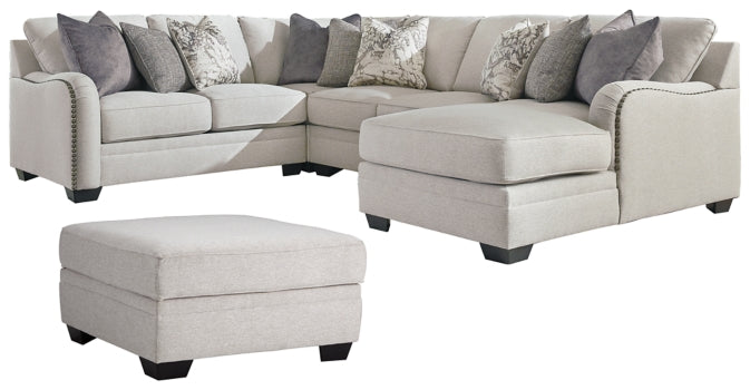 Dellara 4-Piece Sectional with Ottoman - MyWaynesHome #