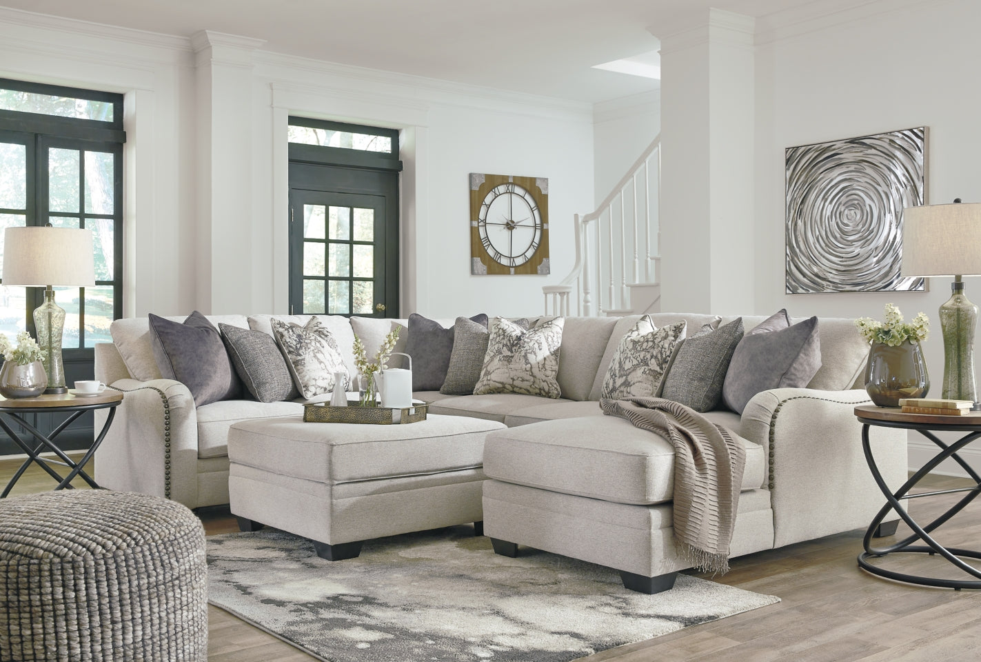 Dellara 4-Piece Sectional with Ottoman - MyWaynesHome #