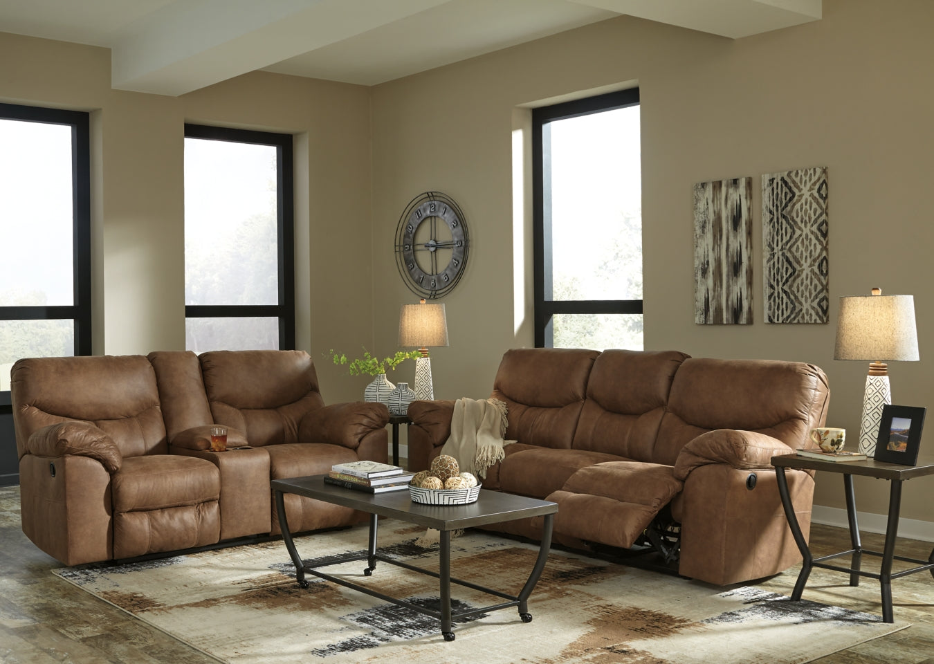 Boxberg Reclining Loveseat with Console - MyWaynesHome #