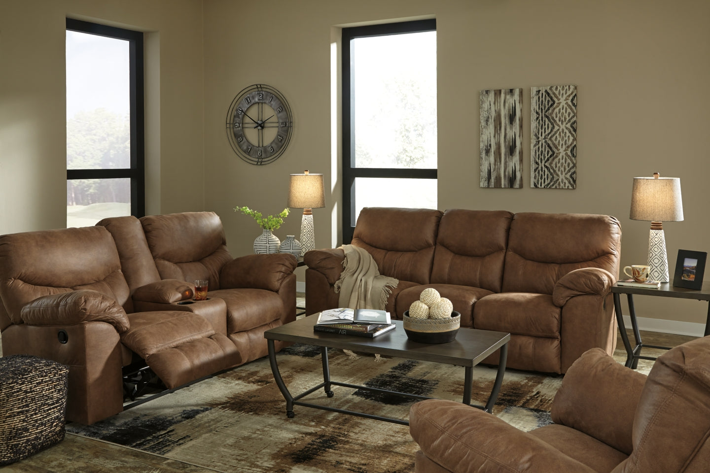 Boxberg Reclining Loveseat with Console - MyWaynesHome #