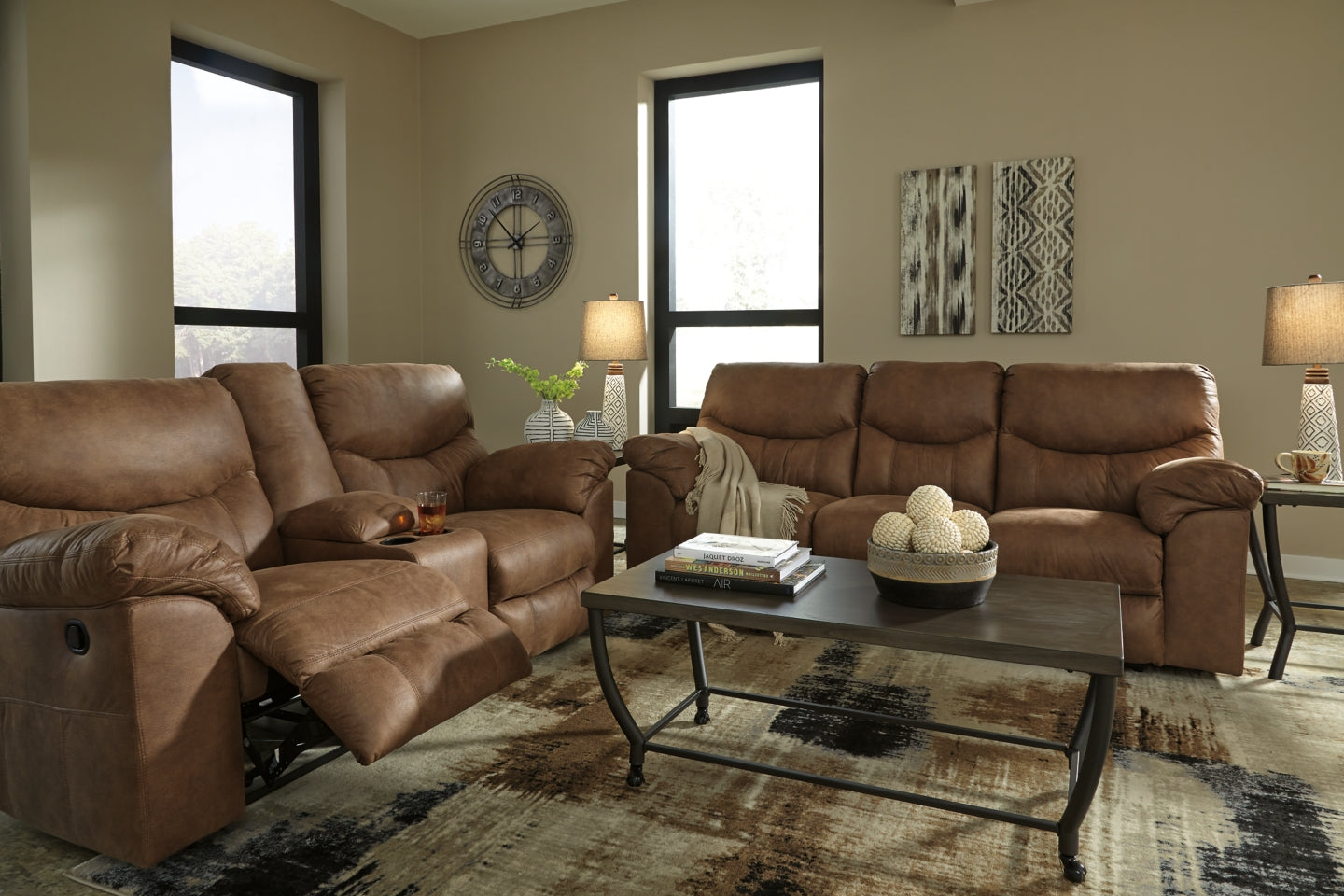 Boxberg Reclining Loveseat with Console - MyWaynesHome #