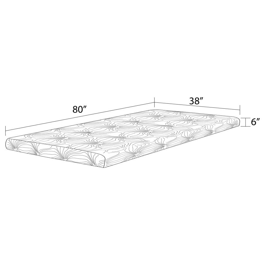 Joseph White 6" Twin Extra Long Memory Foam Mattress - MyWaynesHome #