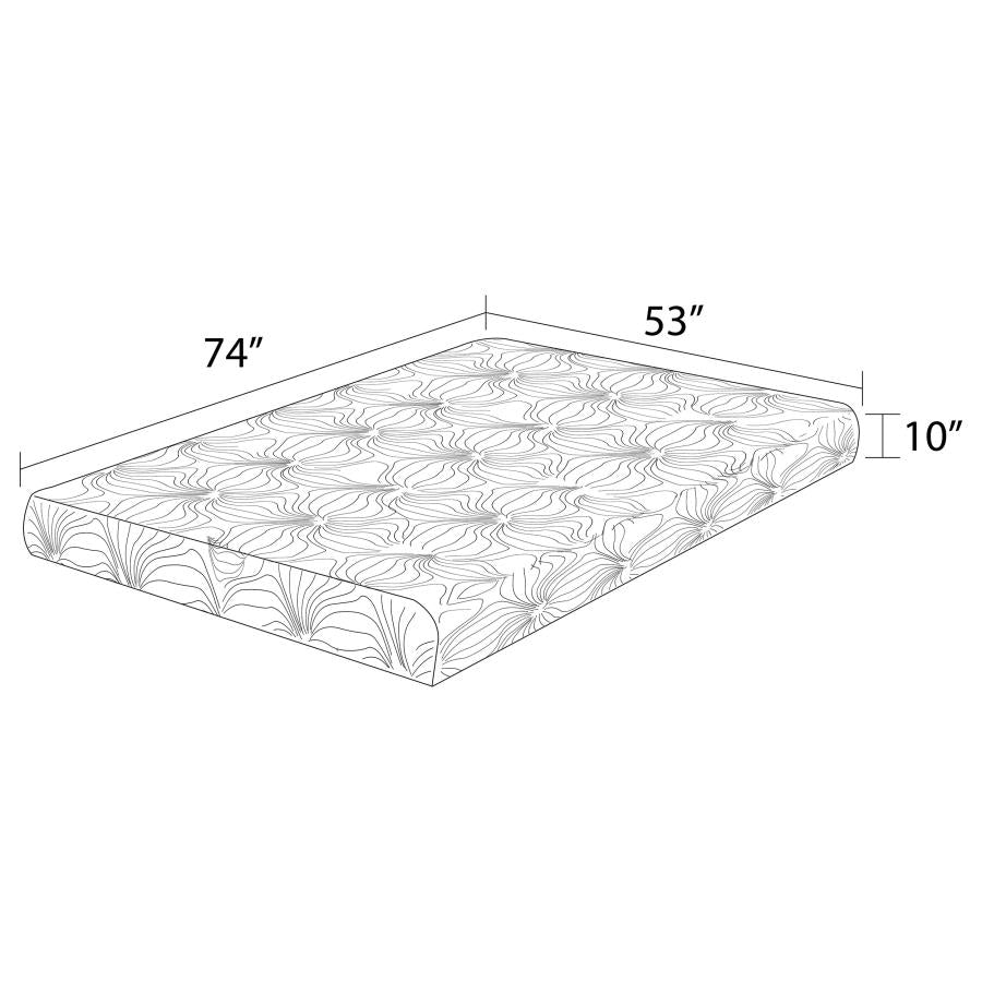 Key White 10" Full Memory Foam Mattress - MyWaynesHome #