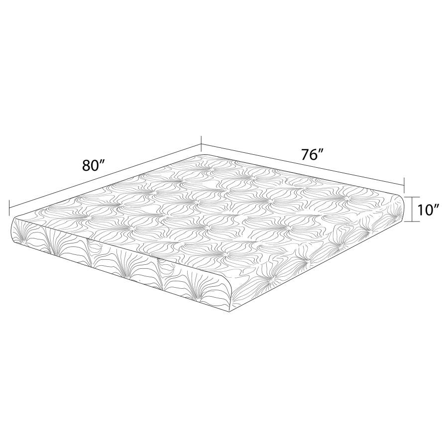 Key White 10" Eastern King Memory Foam Mattress - MyWaynesHome #