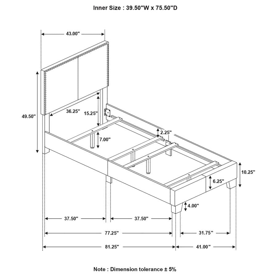 Boyd Grey Twin Bed - MyWaynesHome #