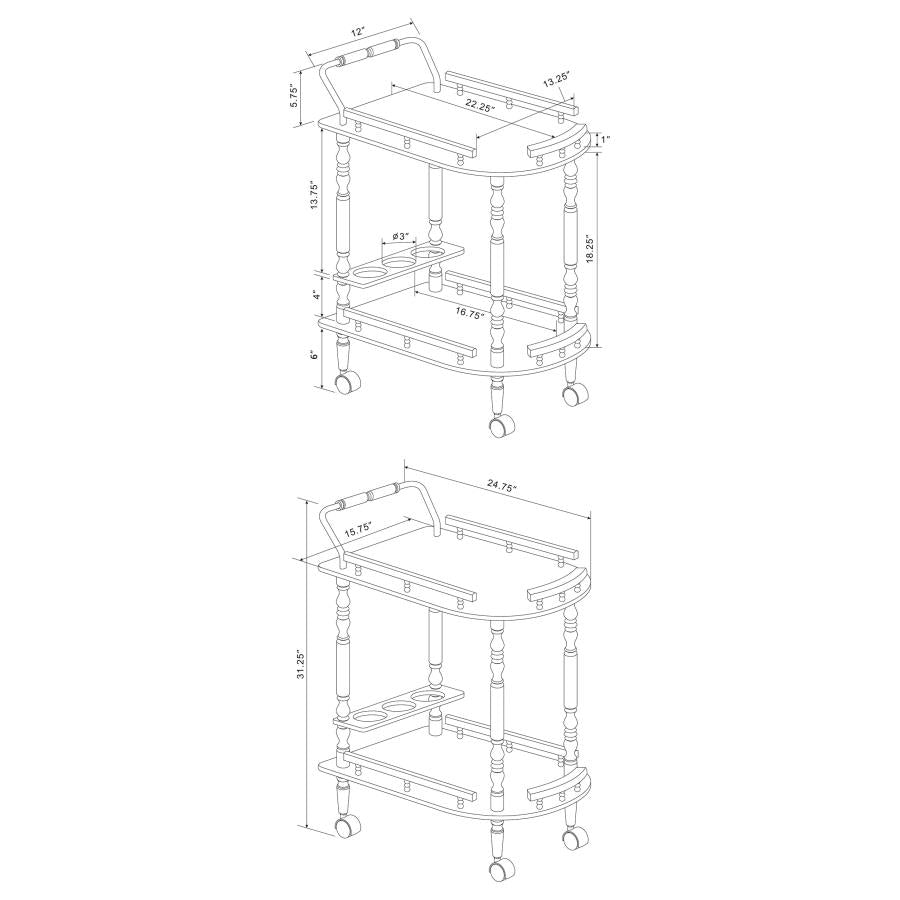 Palmer Brown Bar Cart - MyWaynesHome #