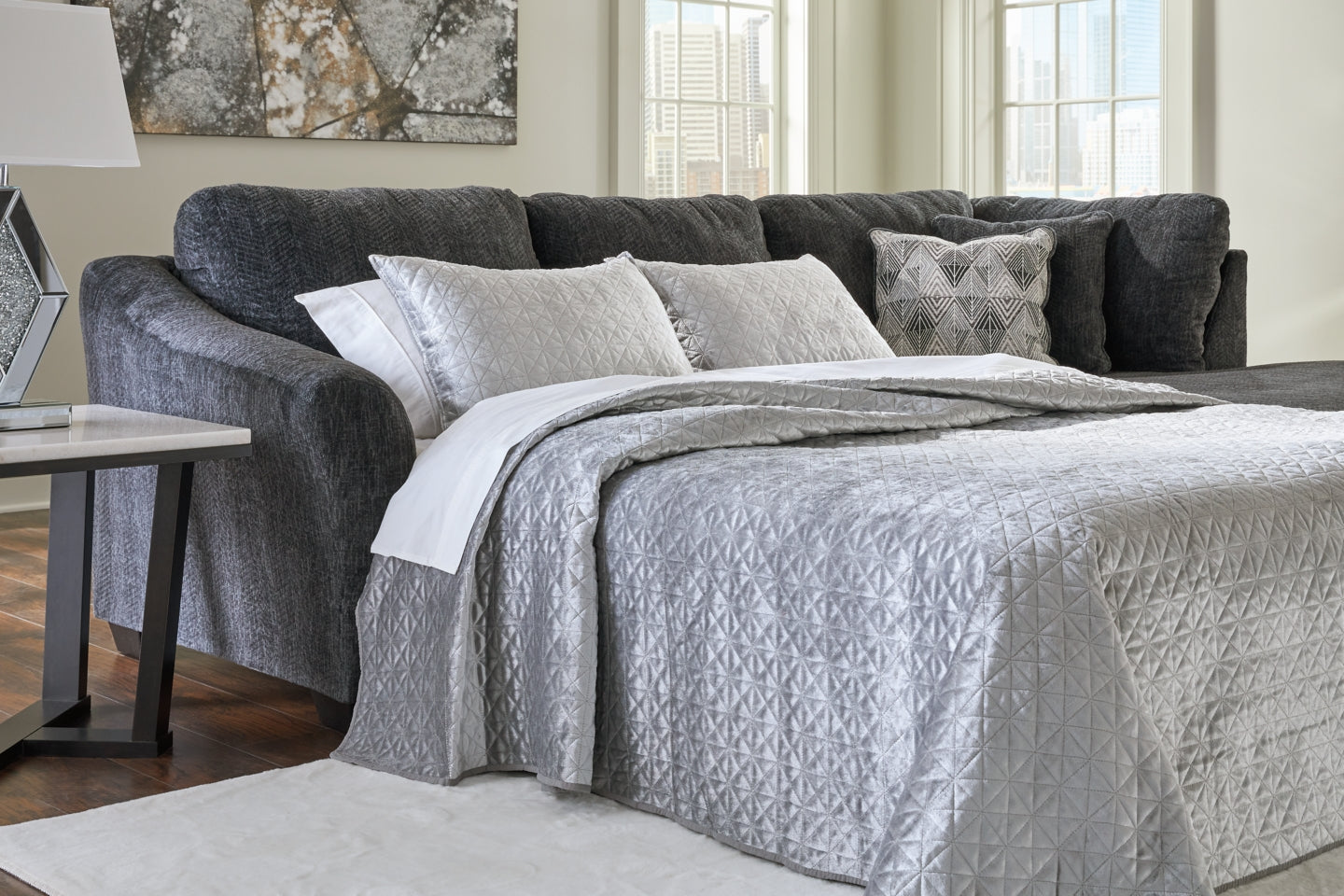 Biddeford 2-Piece Sleeper Sectional with Chaise - MyWaynesHome #