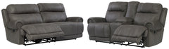 Austere Reclining Sofa and Loveseat - MyWaynesHome #