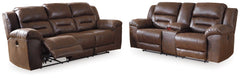 Stoneland Power Reclining Sofa and Loveseat - MyWaynesHome #