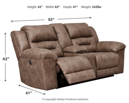 Stoneland Power Reclining Loveseat with Console - MyWaynesHome #