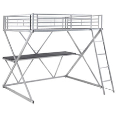 Hyde Silver Full Workstation Loft Bed - MyWaynesHome #