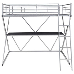 Hyde Silver Full Workstation Loft Bed - MyWaynesHome #