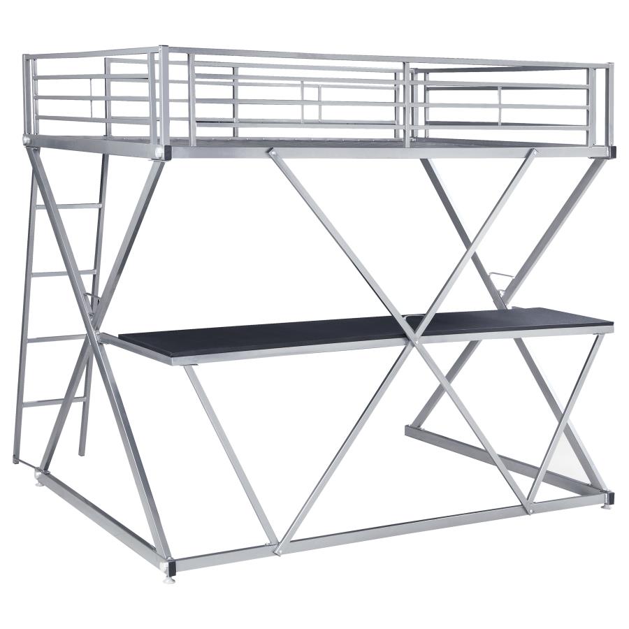 Hyde Silver Full Workstation Loft Bed - MyWaynesHome #