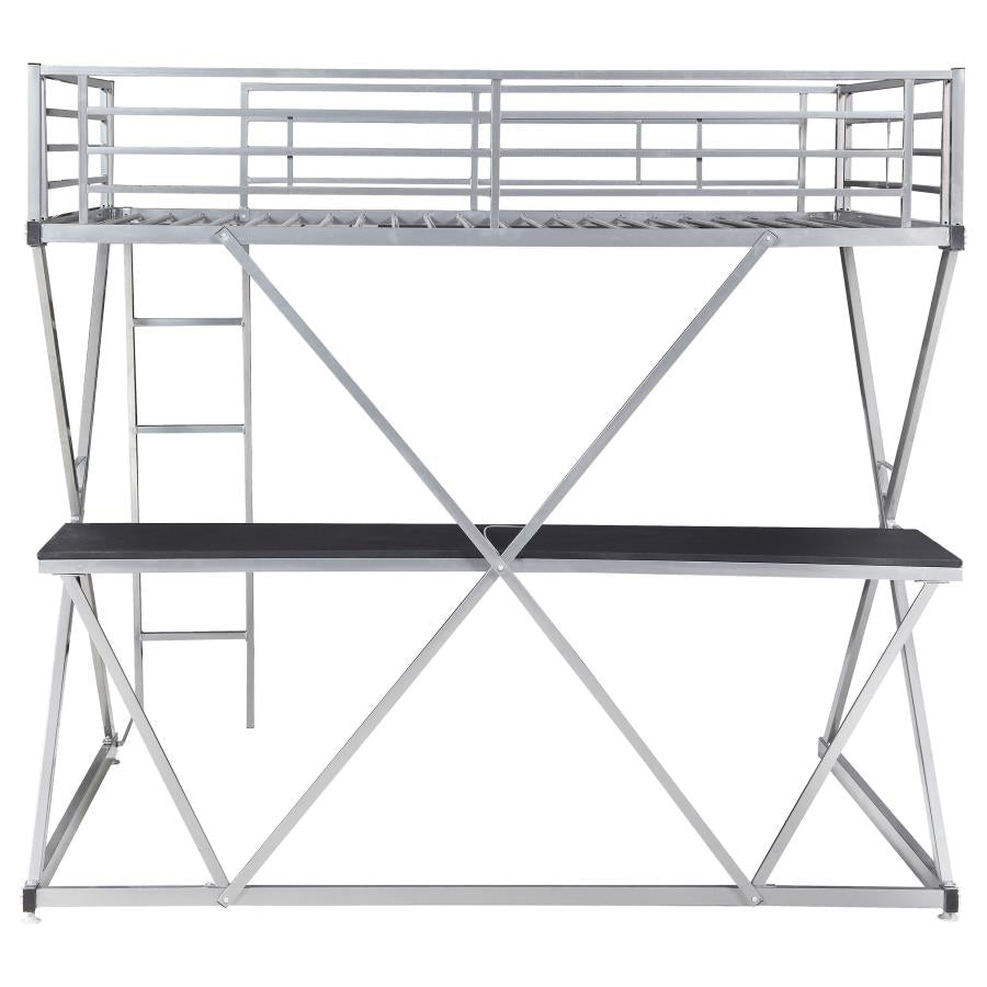 Hyde Silver Full Workstation Loft Bed - MyWaynesHome #