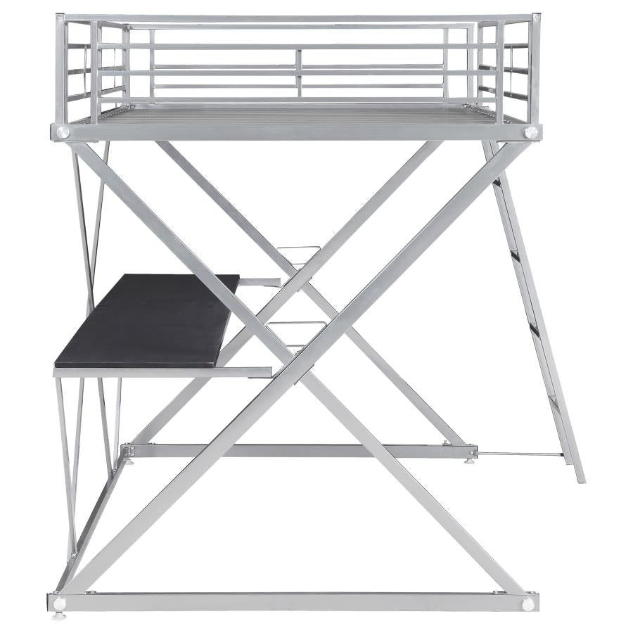 Hyde Silver Full Workstation Loft Bed - MyWaynesHome #