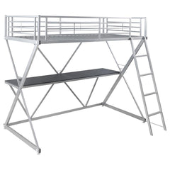 Hyde Silver Twin Workstation Loft Bed - MyWaynesHome #