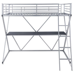 Hyde Silver Twin Workstation Loft Bed - MyWaynesHome #