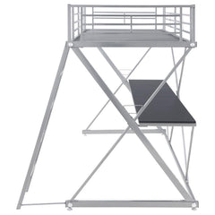 Hyde Silver Twin Workstation Loft Bed - MyWaynesHome #