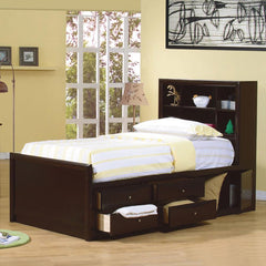 Phoenix Brown Full Storage Bed - MyWaynesHome #
