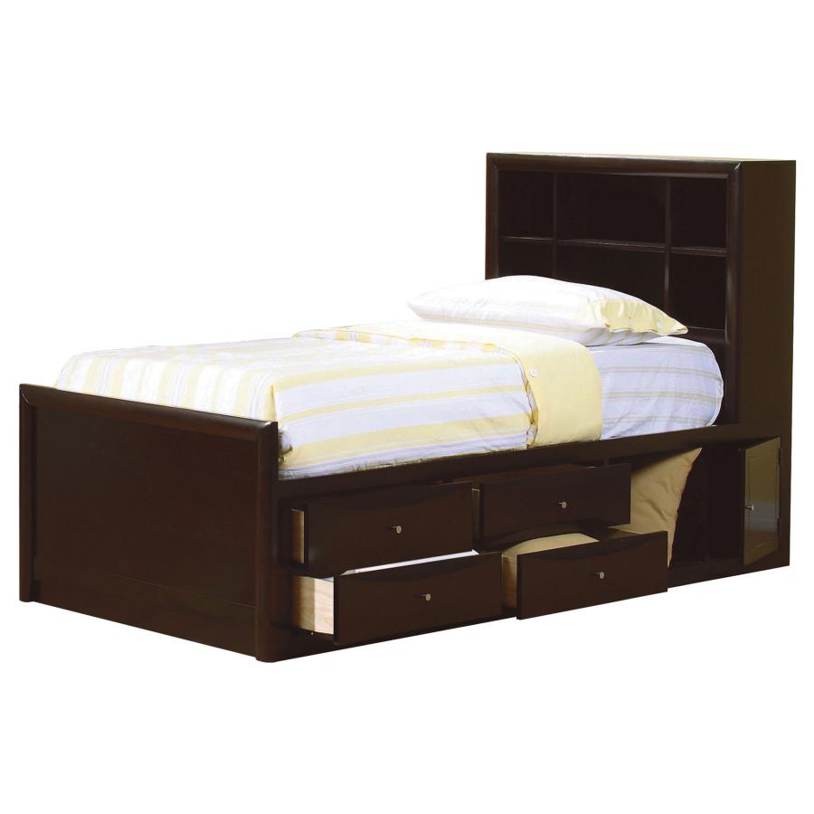 Phoenix Brown Full Storage Bed - MyWaynesHome #