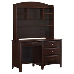Phoenix Brown Computer Desk W/ Hutch - MyWaynesHome #