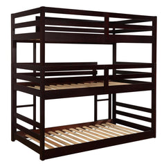 Sandler Brown Twin / Twin / Twin Triple Bunk Bed - MyWaynesHome #
