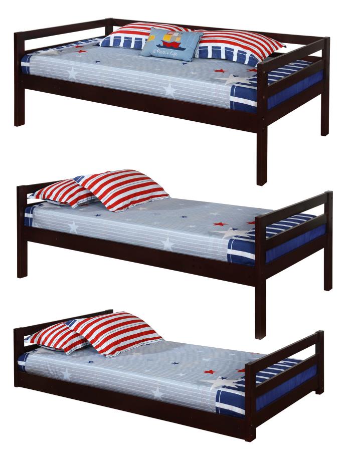Sandler Brown Twin / Twin / Twin Triple Bunk Bed - MyWaynesHome #