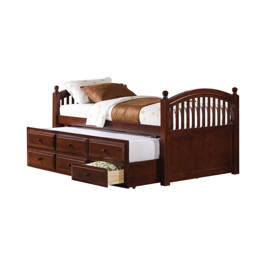 Norwood Brown Captain's Bed W/ Trundle - MyWaynesHome #