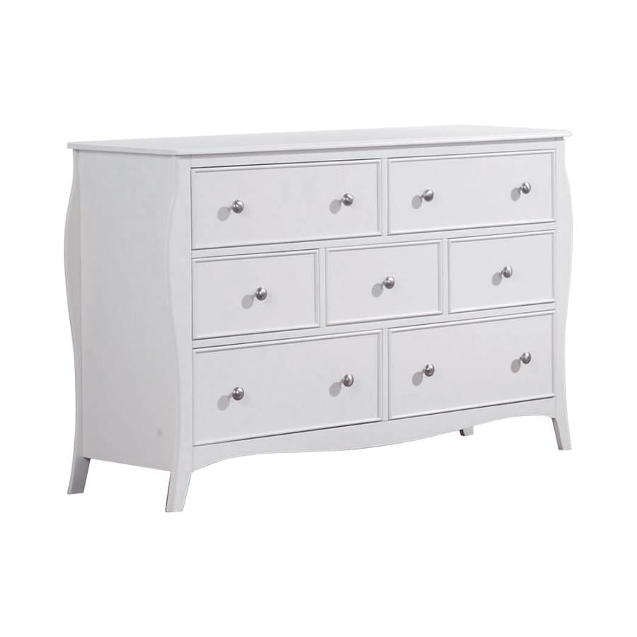 Dominique White Twin Bed 5 Pc Set - MyWaynesHome #